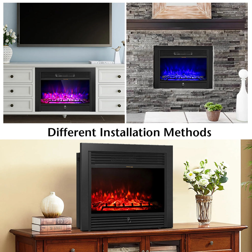 28.5 Electric Fireplace Insert Heater with Remote Y1681