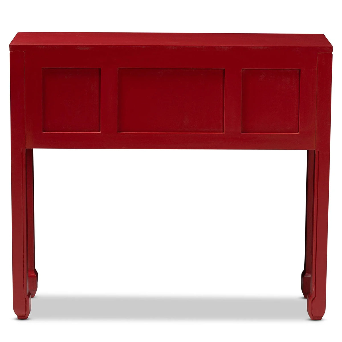 Antique Red 6-Drawer Wood Console Table Y612294