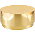 Gold Stainless Steel Drum Coffee Table Z169
