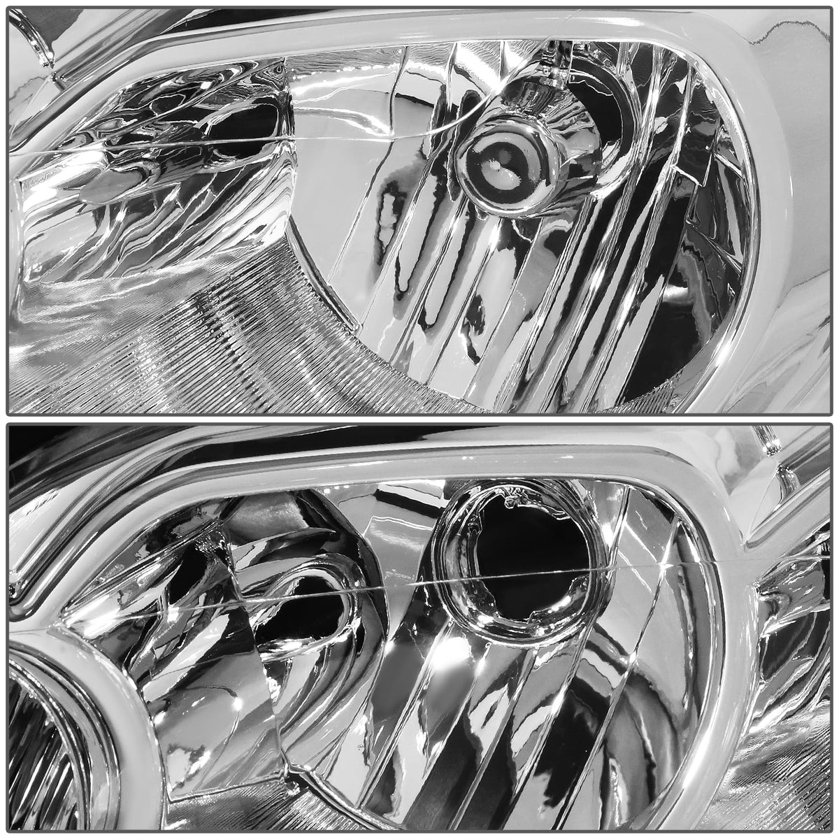 Chrome Housing Amber Corner Headlight Assembly T247