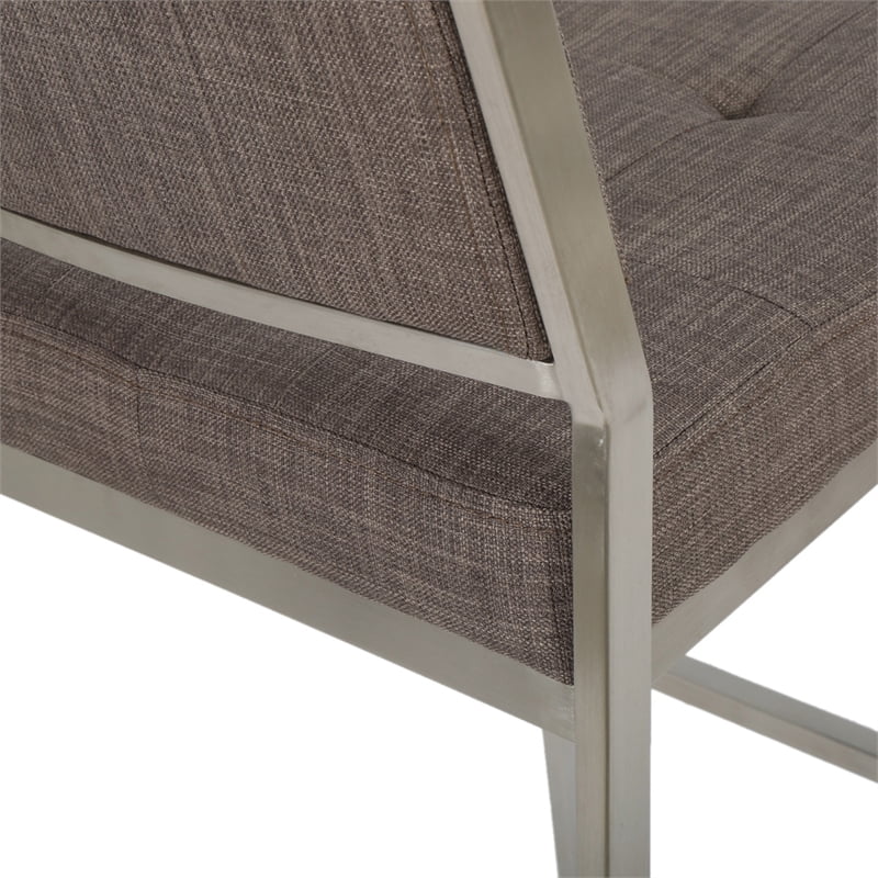 Light Grey Fabric Barstools Set of 2 J654573