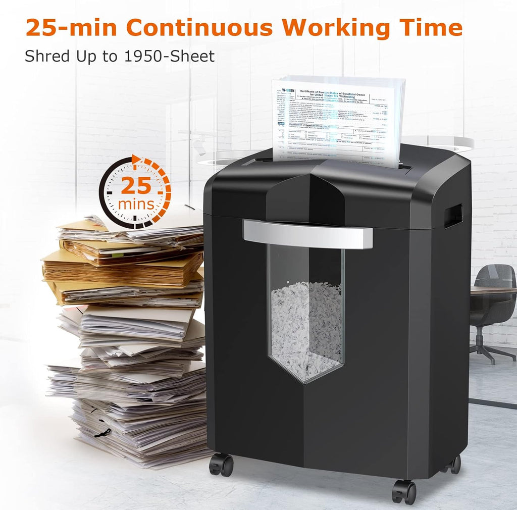 12-Sheet Micro Cut Paper Shredder with 5.2 Gallons Pullout Basket F233299