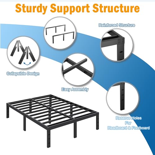 14 Inch Heavy Duty Metal Platform Bed Frame O29176