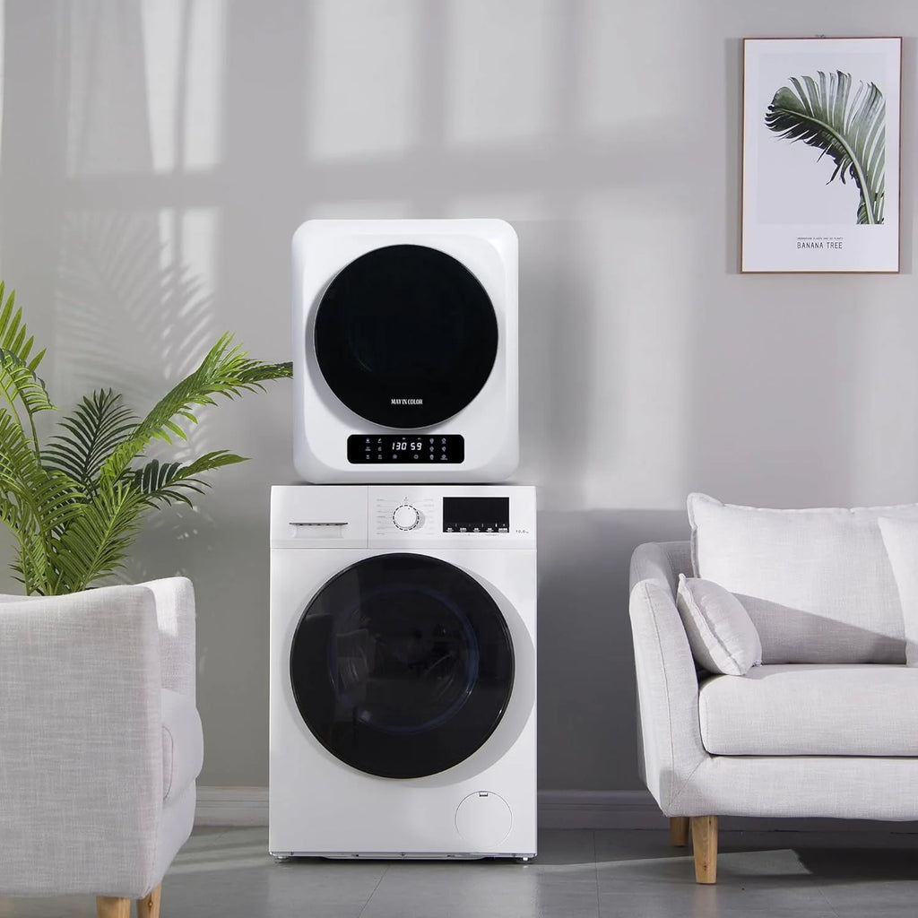 Compact Electric Laundry Dryer with Stainless Steel Drum V985388