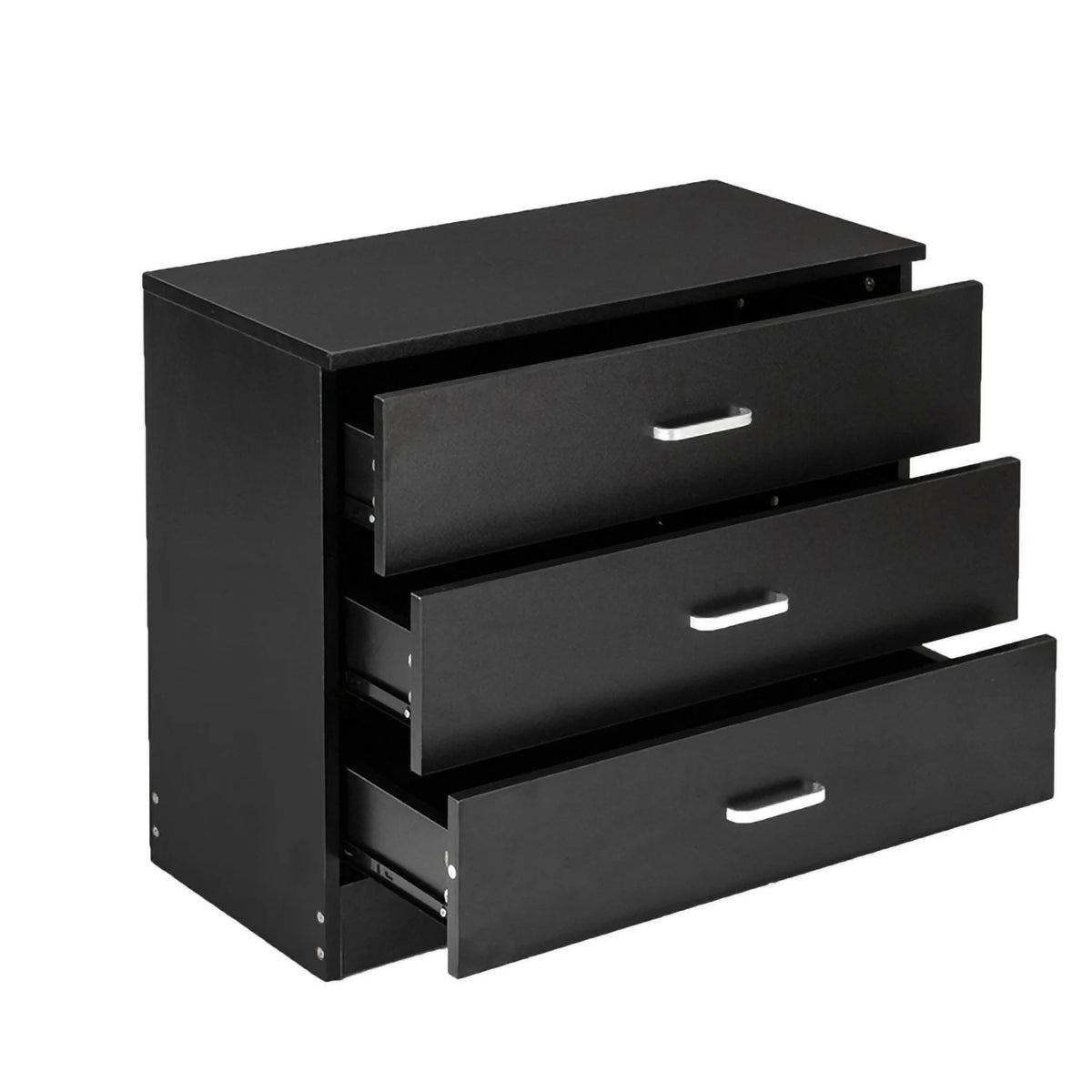 Black 3 Drawer Wood Dresser M633792