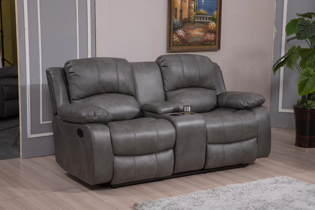Bonded Leather Reclining Sofa 3 Piece Set D680306
