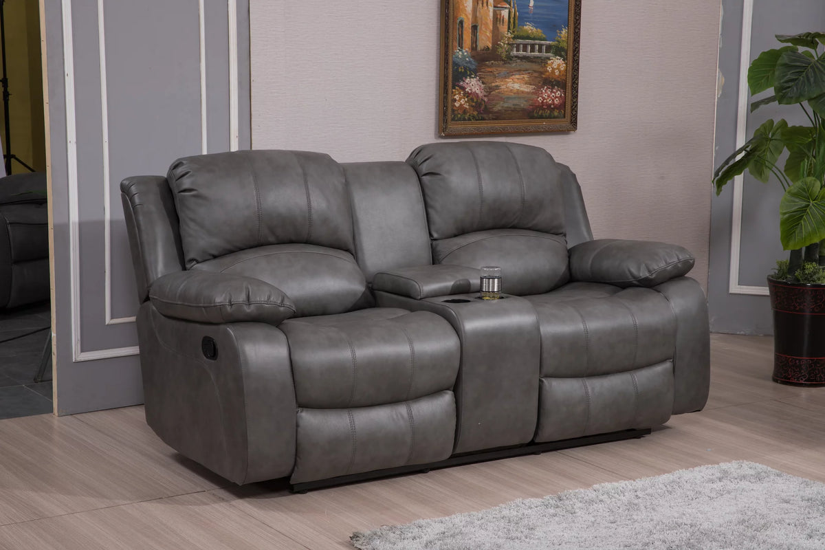 Bonded Leather Reclining Sofa 3 Piece Set D680306