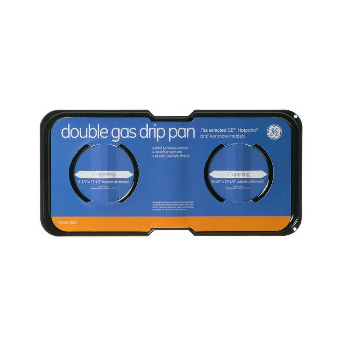 Black Porcelain Gas Range Double Drip Pan Z35112