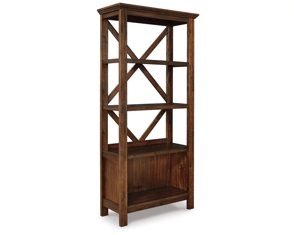75" Rustic Brown Bookcase U39476