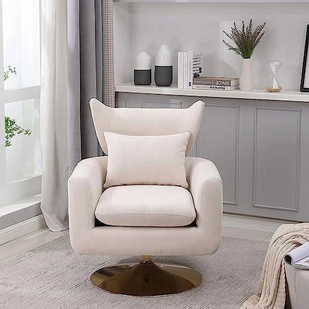 Mid Century Modern Swivel Accent Chair with Pillow M6469