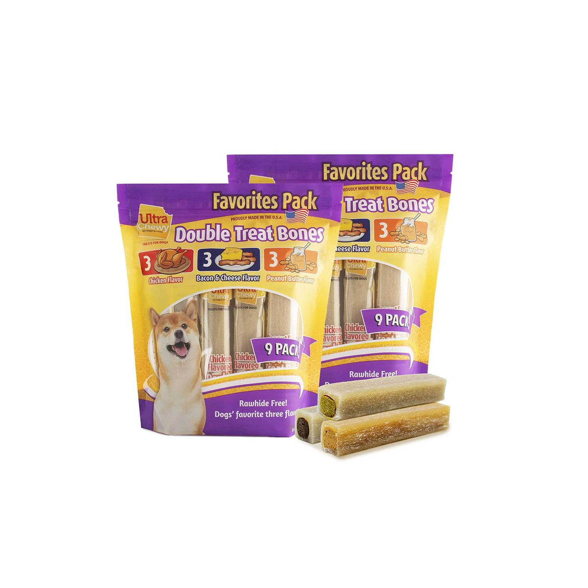 Double Treat Bones Dog Treats Q63292