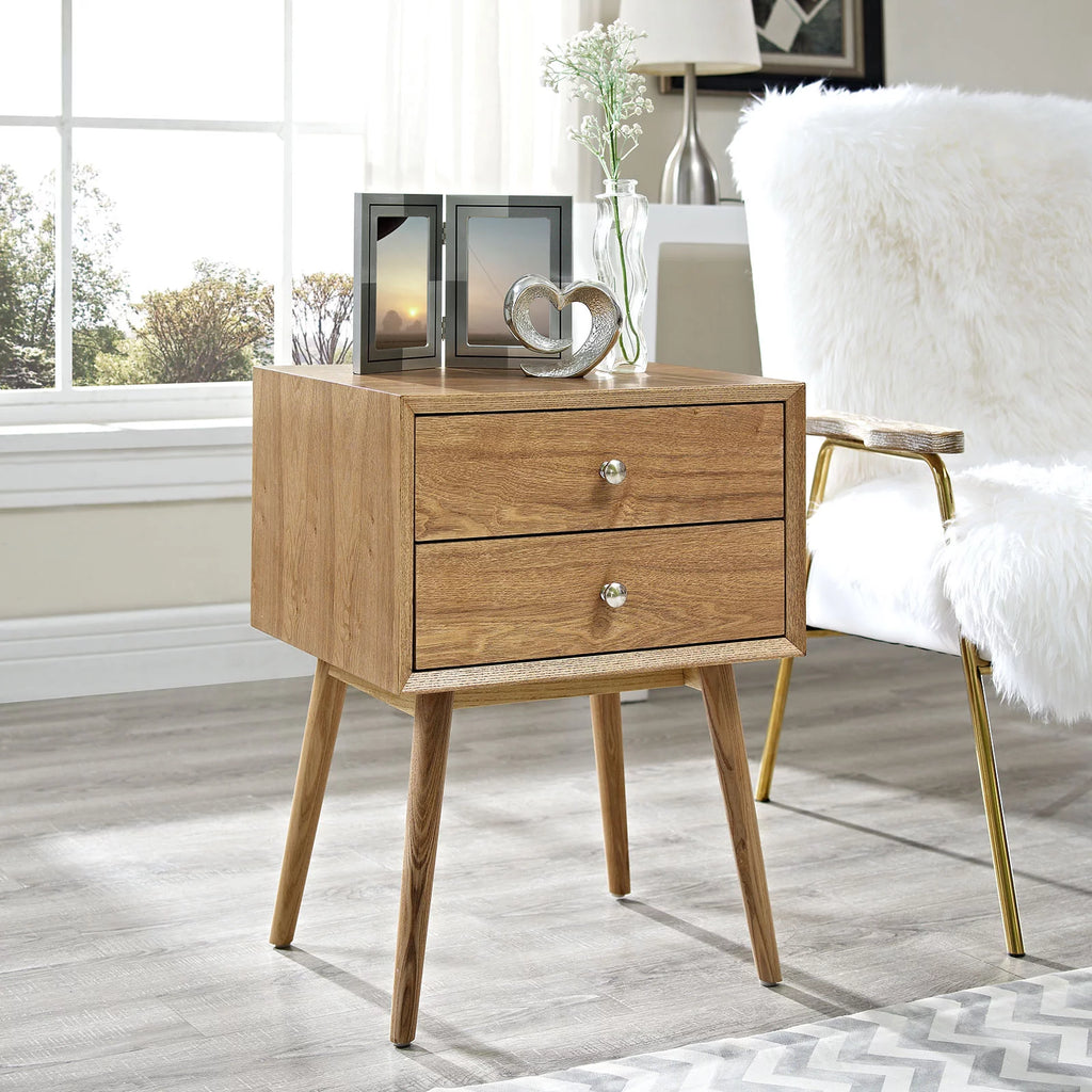 Brown Wood Nightstand Side End Table C702583