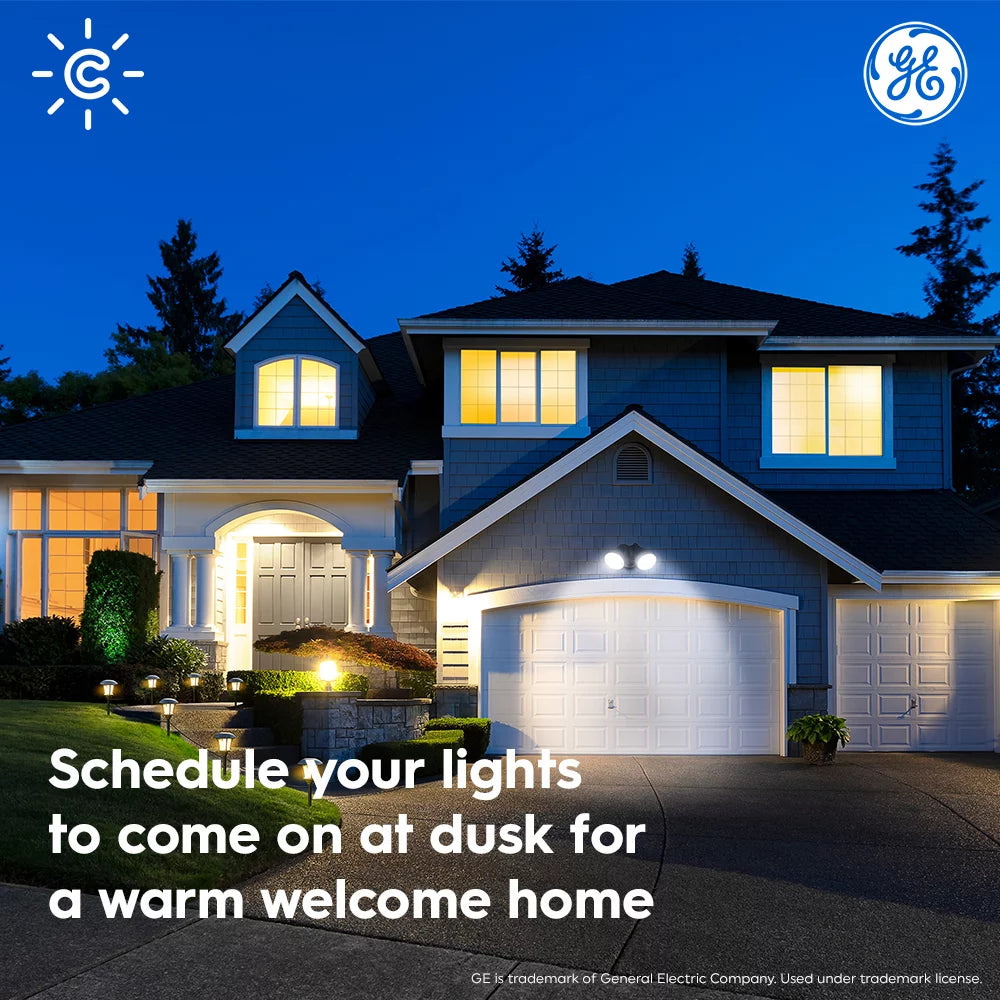 Smart Outdoor Floodlight, Full Color, Bluetooth and Wi-Fi Enabled, Dimmable (2 Pack) L585