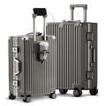 White 20Inch Hardside Carry-on Luggage with Cup Holder USB Port TSA Lock Spinner Wheels H2538