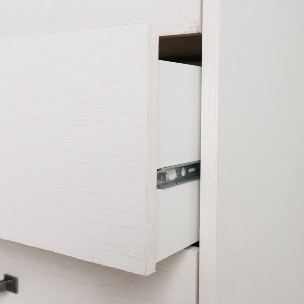 White 5 Drawer Wood Chest V95765