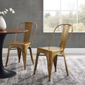 Gold Bistro Dining Side Chair Set of 2 G98286