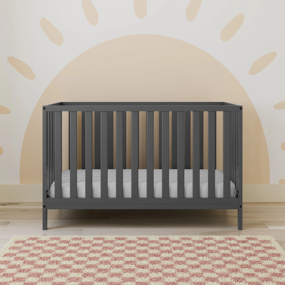Gray 4-in-1 Convertible Baby Crib P814201