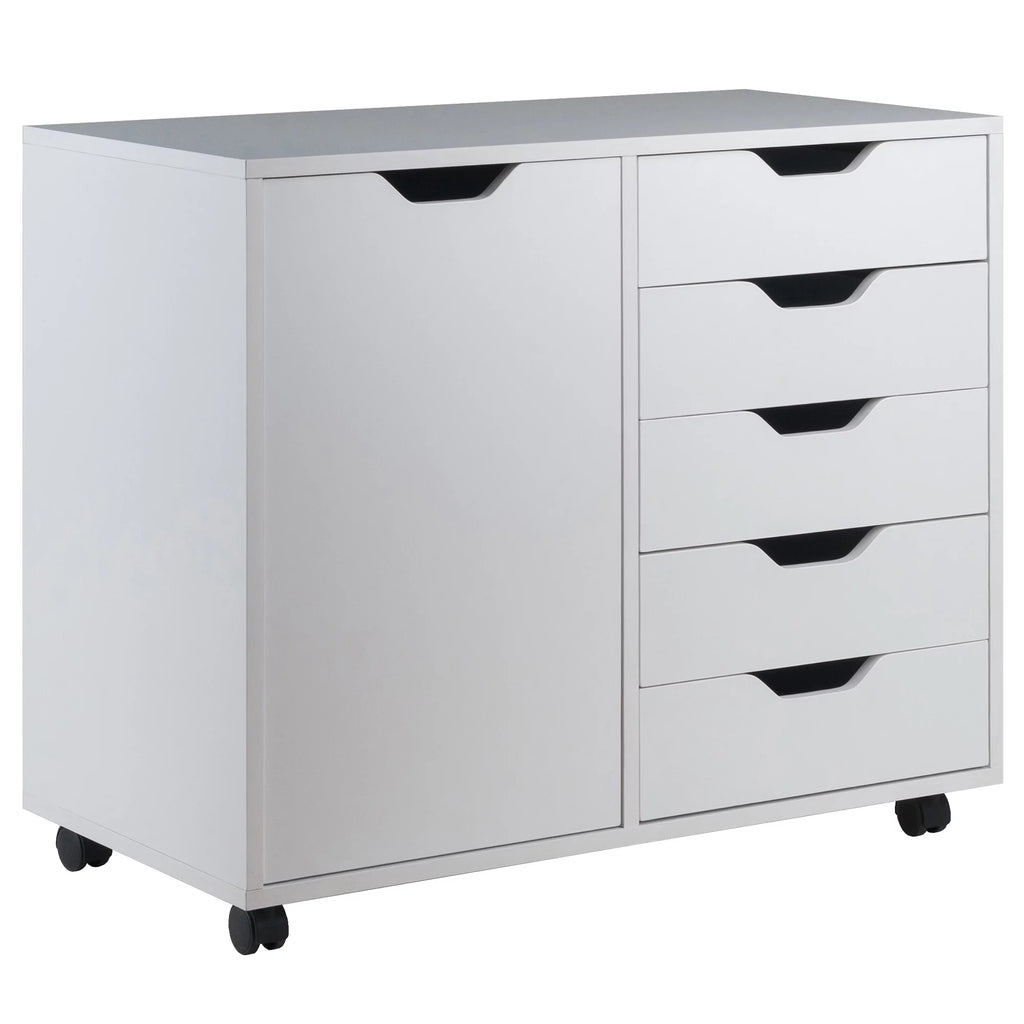 5 Drawer Wood Mobile Side Cabinet R877
