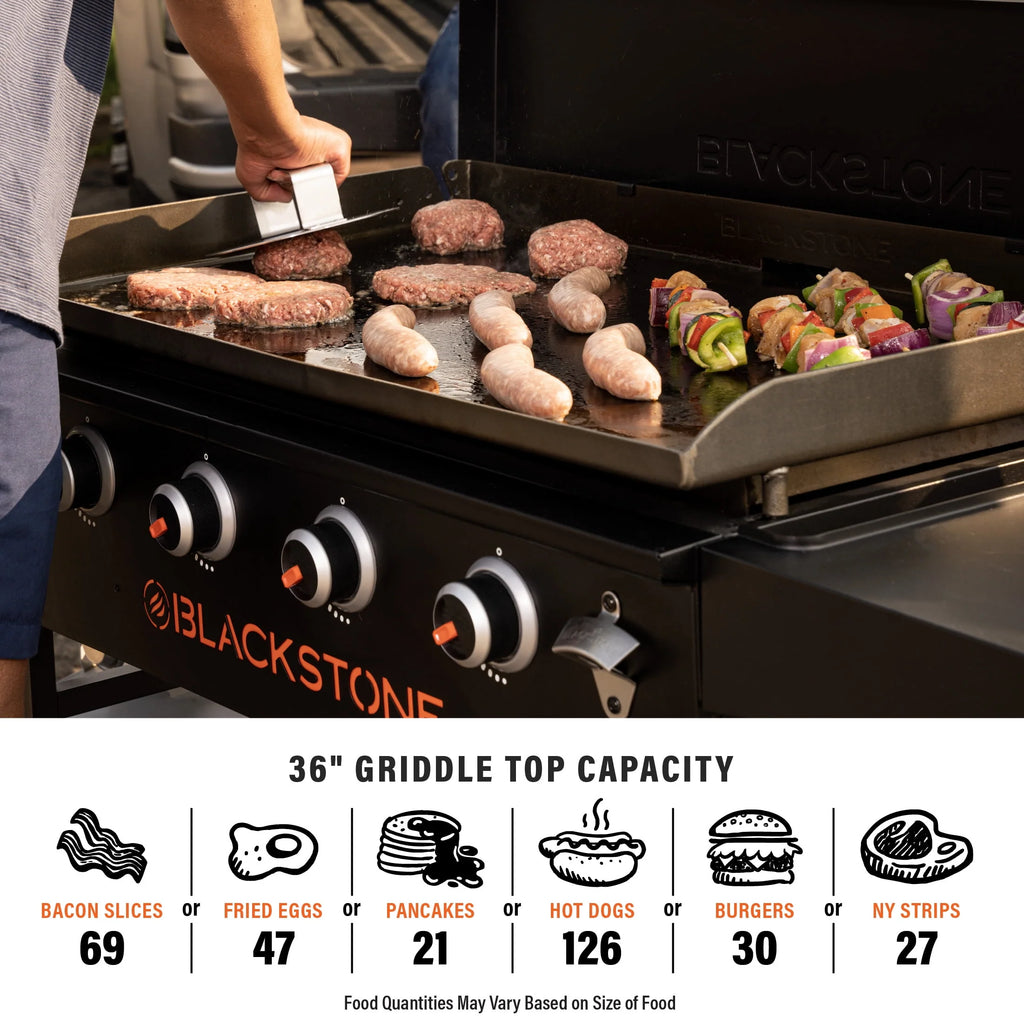 4-Burner Propane Griddle with Hard Cover Y786058