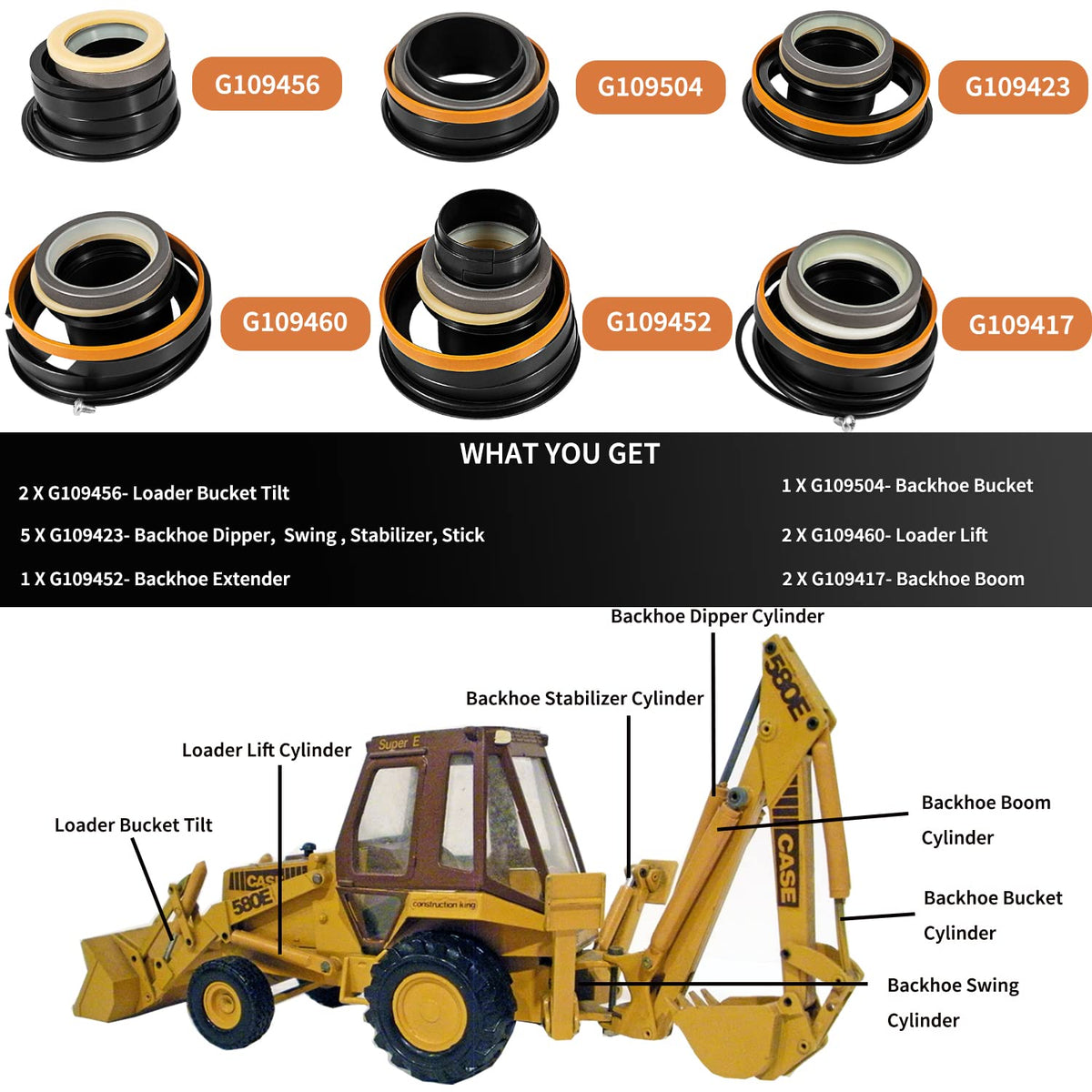 Hydraulic Cylinder Seals Kit W922