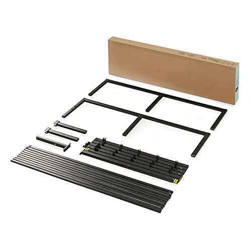 14 Inch Metal Platform Bed with Steel Slat Mattress Foundation Queen Black L910