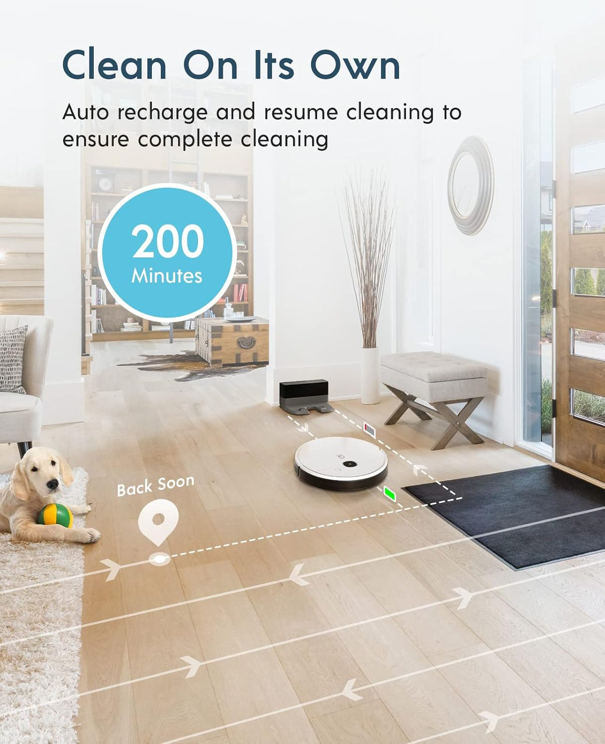 Robot Vacuum and Mop, Self-Emptying 3 in 1, 3000Pa Suction R7416