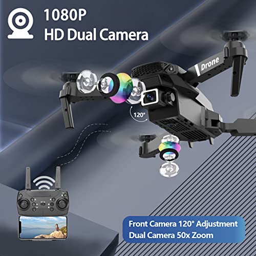 Foldable RC Quadcopter with Dual Camera, 1080P FPV, 3 Batteries W964370
