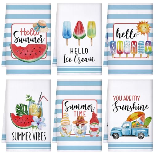6 Pcs Christmas Kitchen Towels I92342