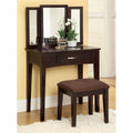 Espresso Wood 3-Piece Vanity Set P491