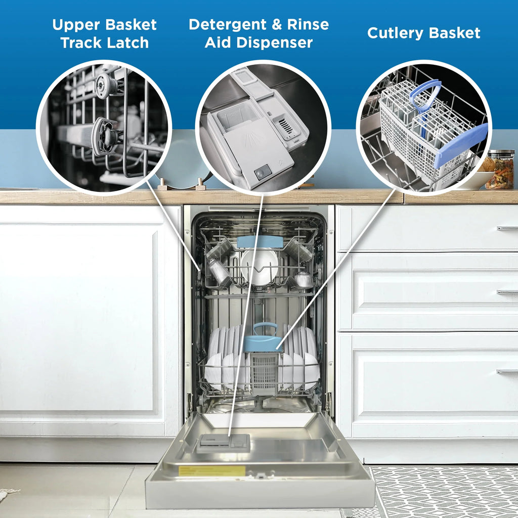 18 Wide Built-in Dishwasher in White L337