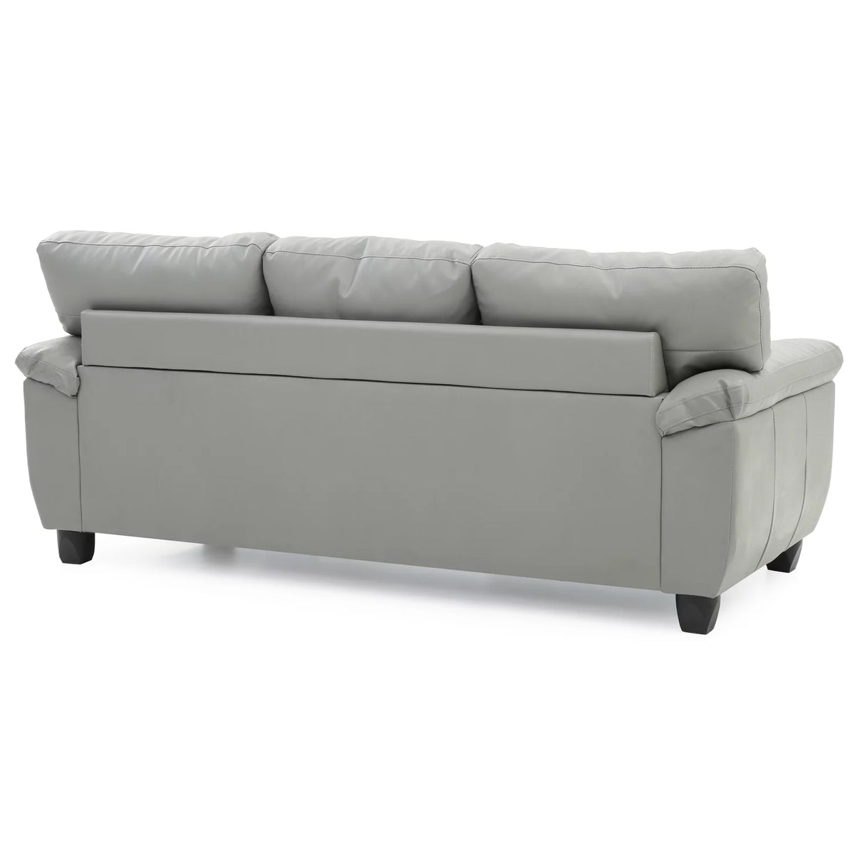 Gray Faux Leather Sofa E1030