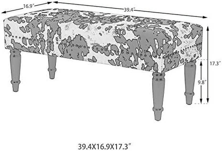 Upholstered Bench with Rivet K101028