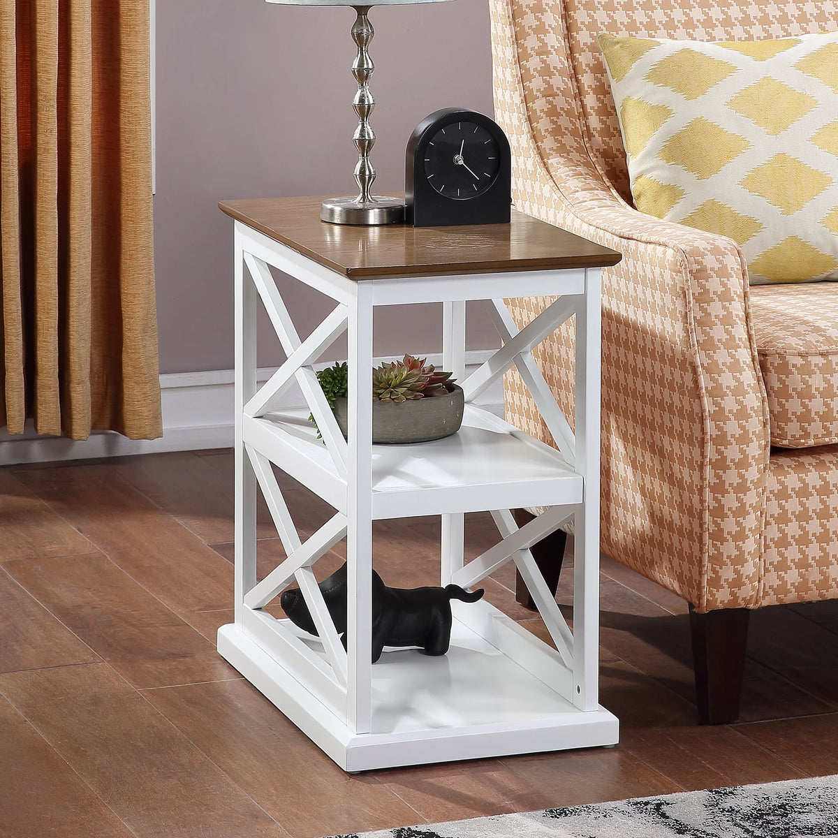 Chairside End Table with Shelves A58551