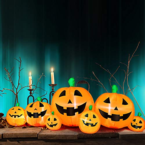 8 FT Inflatable Pumpkins LED Lights Decor U26267