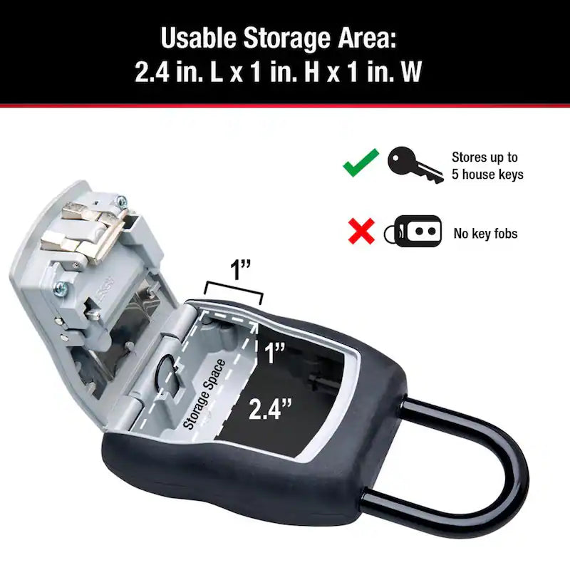 Lock Box, Resettable Combination Dials, 4 Pack W302