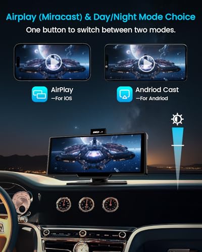 10'' Portable Apple Carplay Car Stereo Touch Screen U802