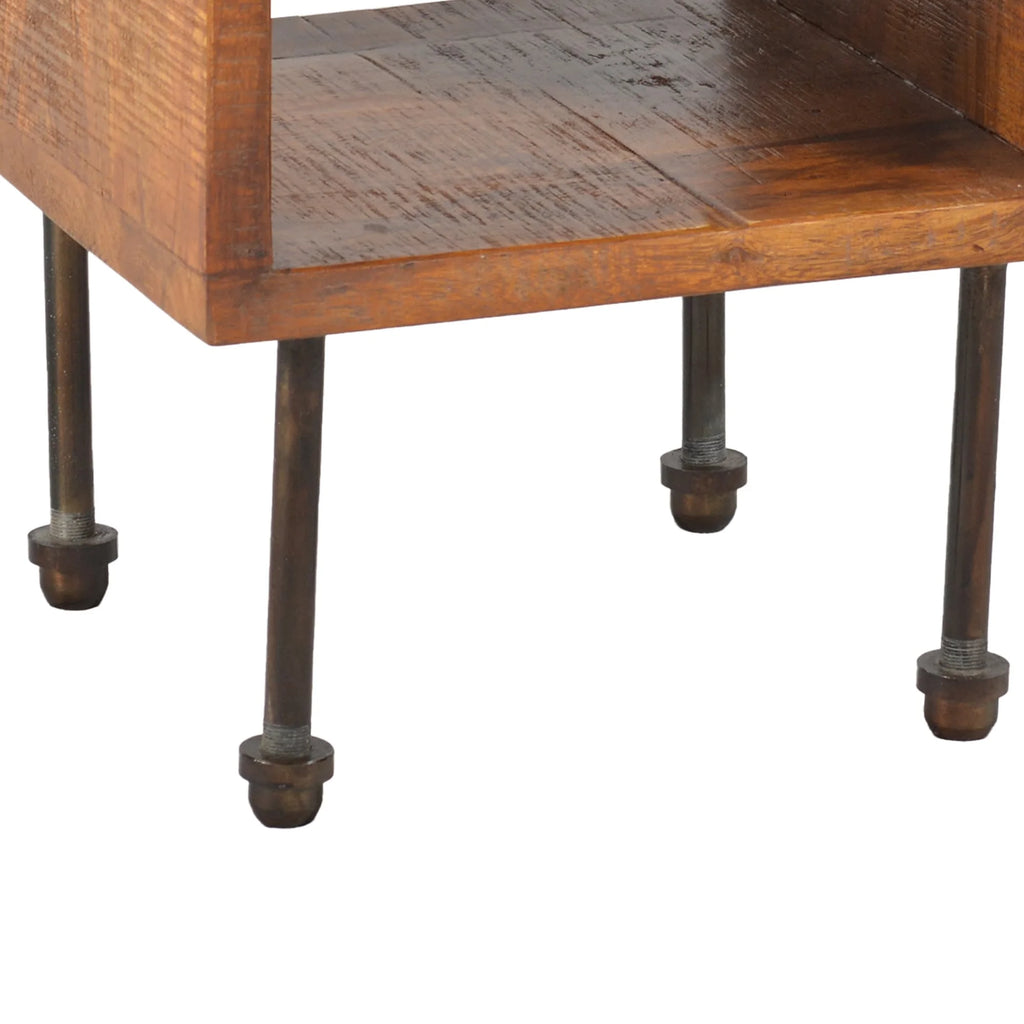 Brown Wooden Nightstand J195849