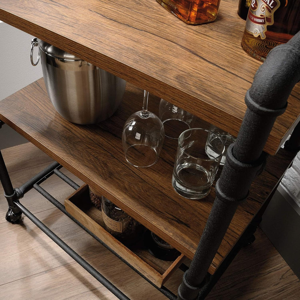 Multi-Purpose Cart Checked Oak Finish A9607