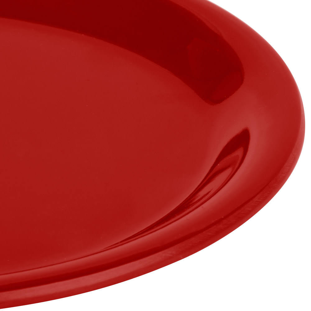 Red Narrow Rim Melamine Pie Plate 48/Case M79299