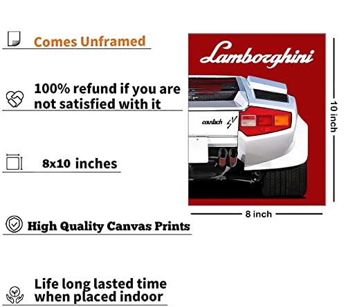 Car Wall Art Prints Set of 4 8"x10" Unframed E123128