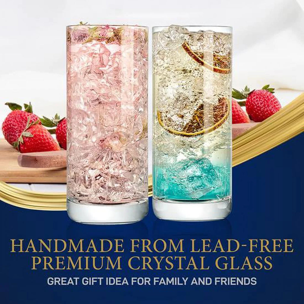 Set of 2 Clear Highball Drinking Glasses B63540