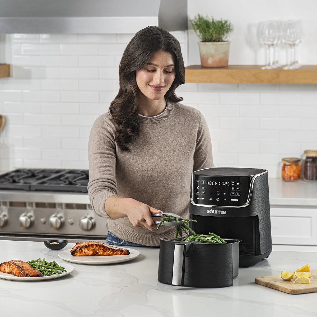 4-Quart Digital Air Fryer with 12 One-Touch Presets V45289