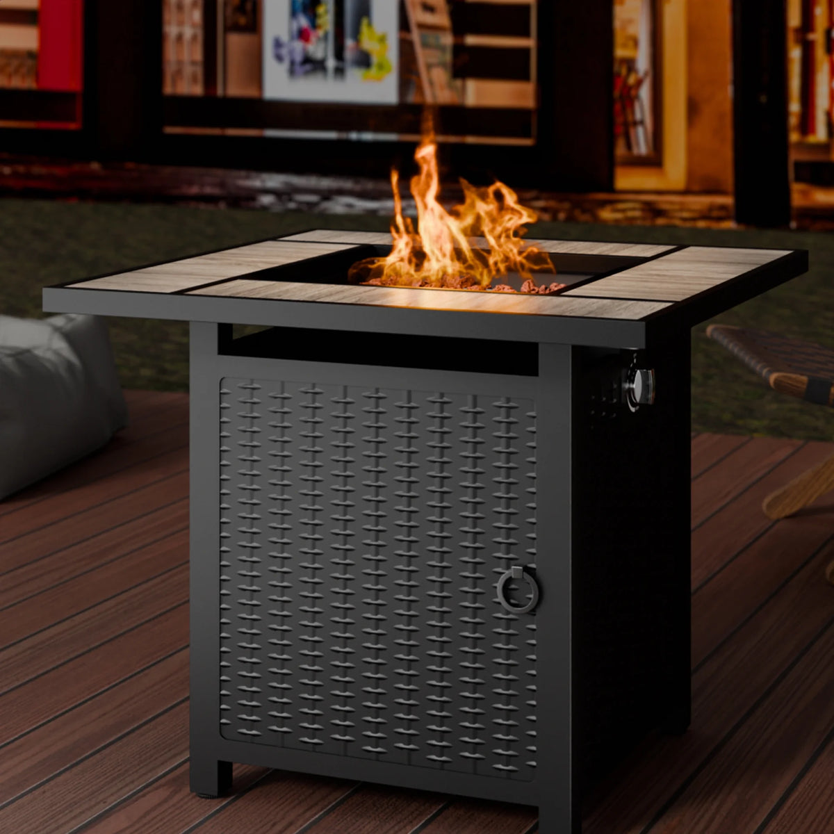 45 Propane Fire Pit Table 50,000 BTU Steel Gas Fire Pit N42861