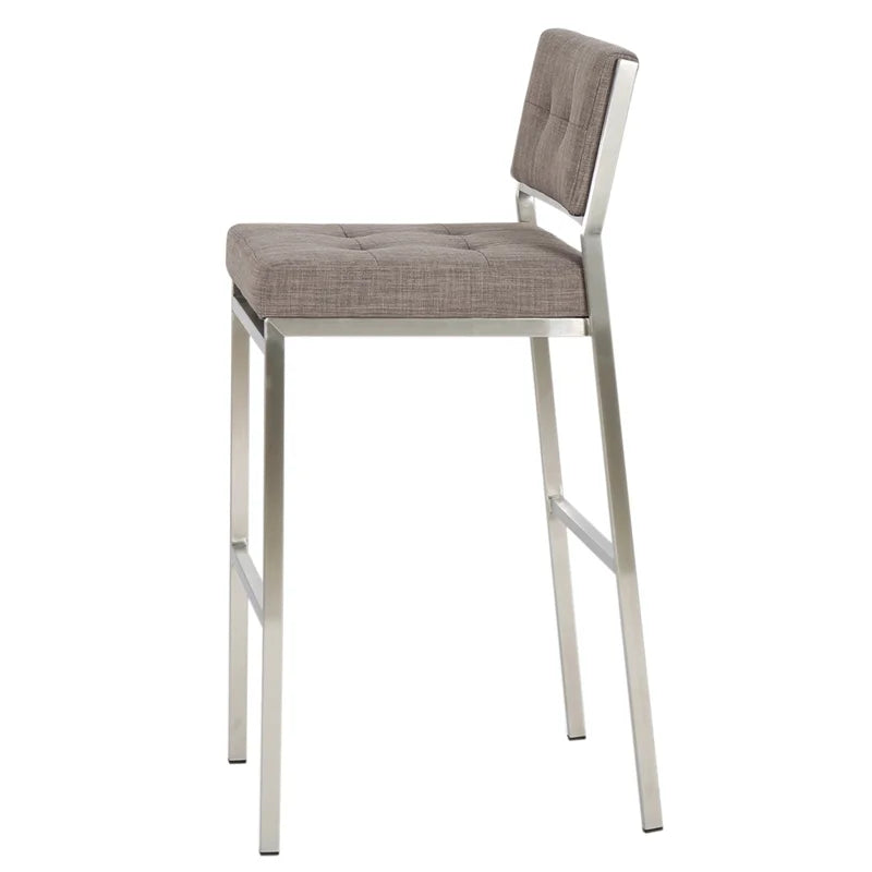 Light Grey Fabric Barstools Set of 2 J654573