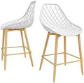 White Counter Chair Set of 2 Z30058