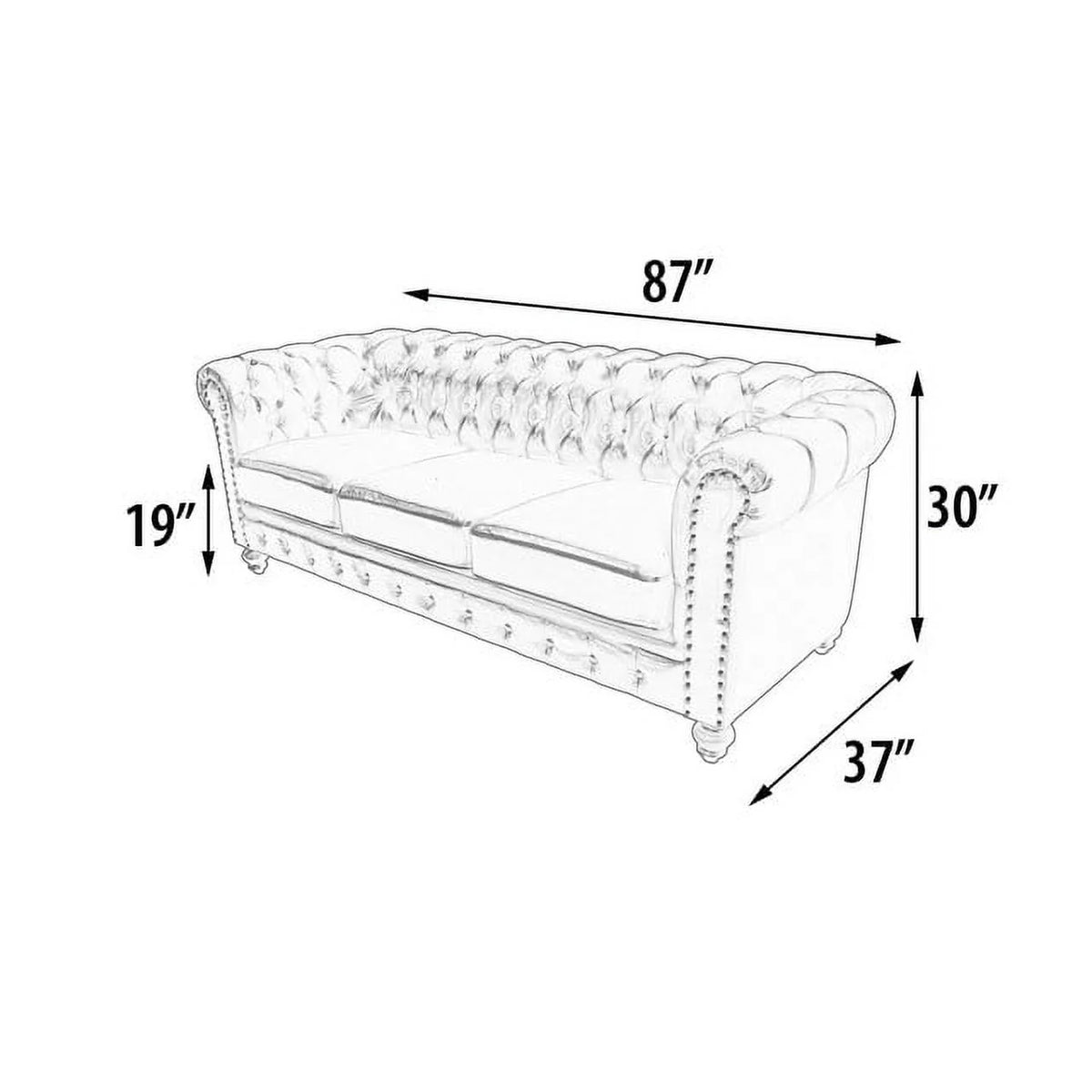 Dark Linen Sofa L5380