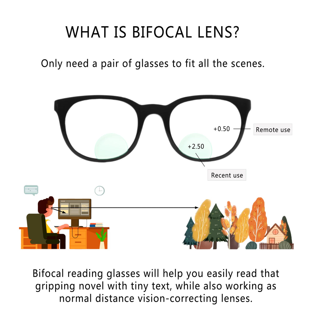 Bifocal Reading Glasses with Round Lenses N489642