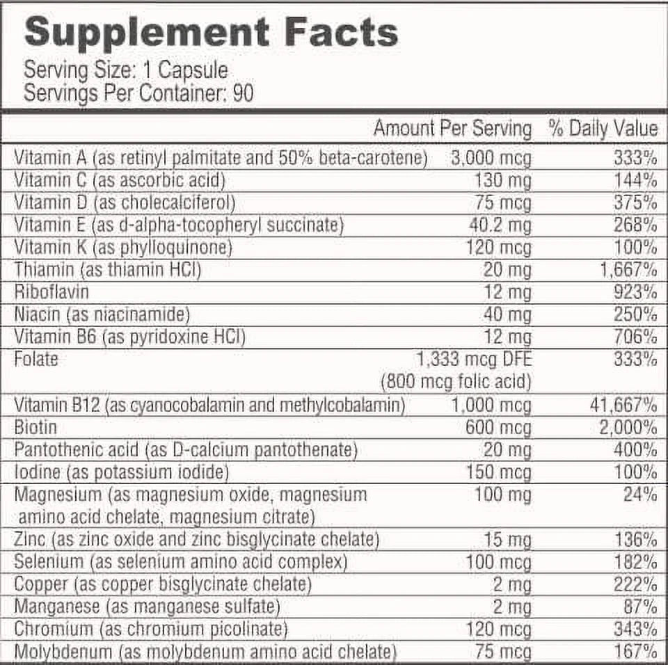 Capsules 6-Month Supply Iron Free Calcium Citrate Soft Chews G3299