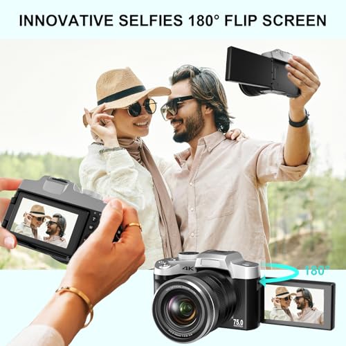 6K 64MP Compact Digital Camera with Microphone W1309