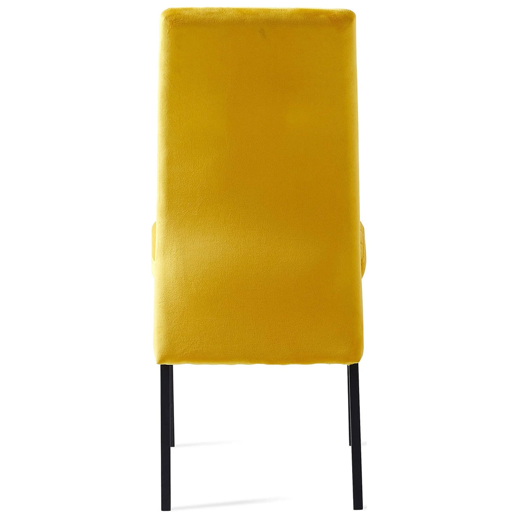 Yellow Velvet Dining Chairs Set Of 4 J6500